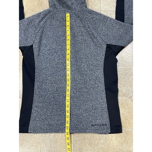 Spyder Hoodie Sweater Youth XL (18/20) Gray Full Zip Pockets Embroidered Logo - Picture 6 of 13